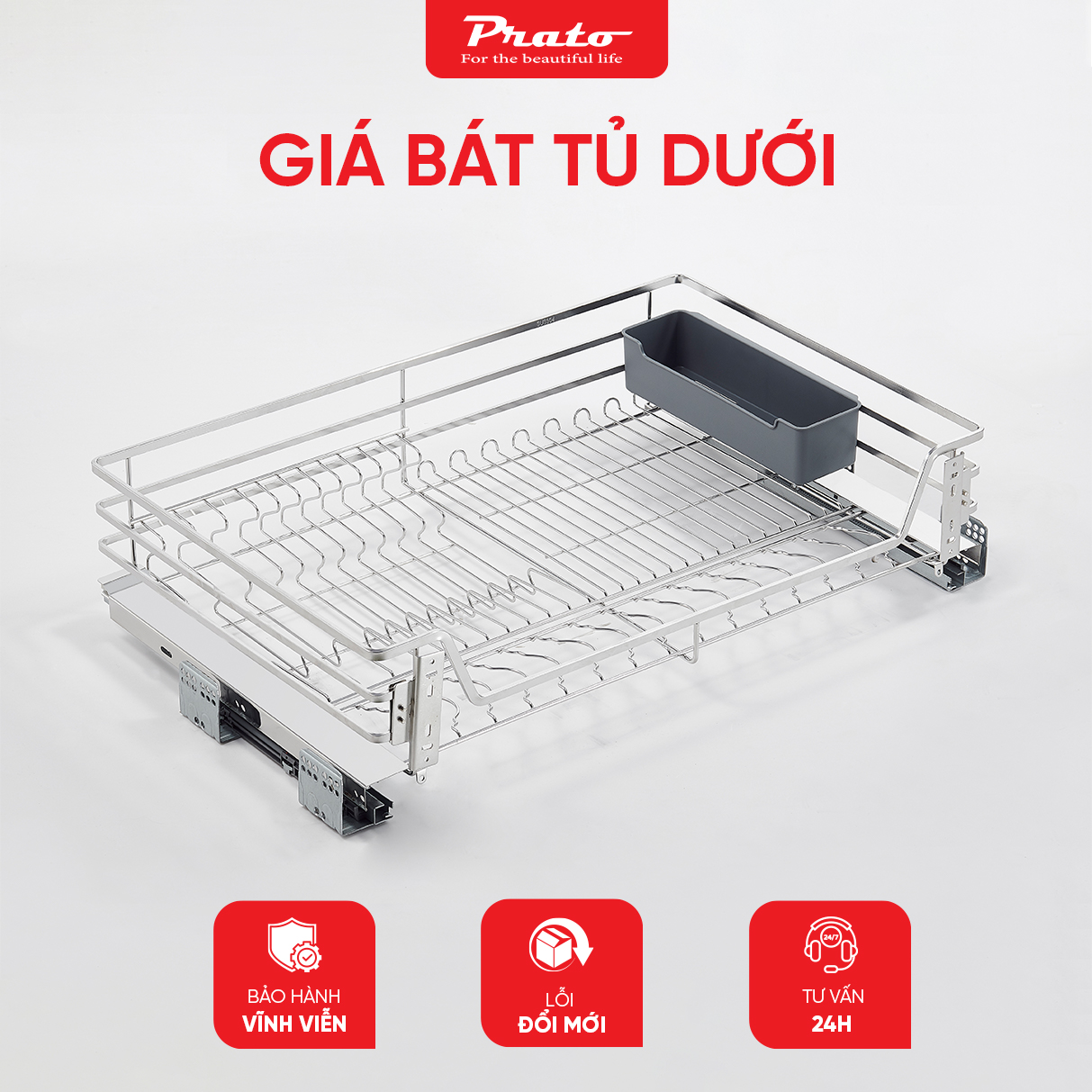 Giá bát tủ dưới Prato